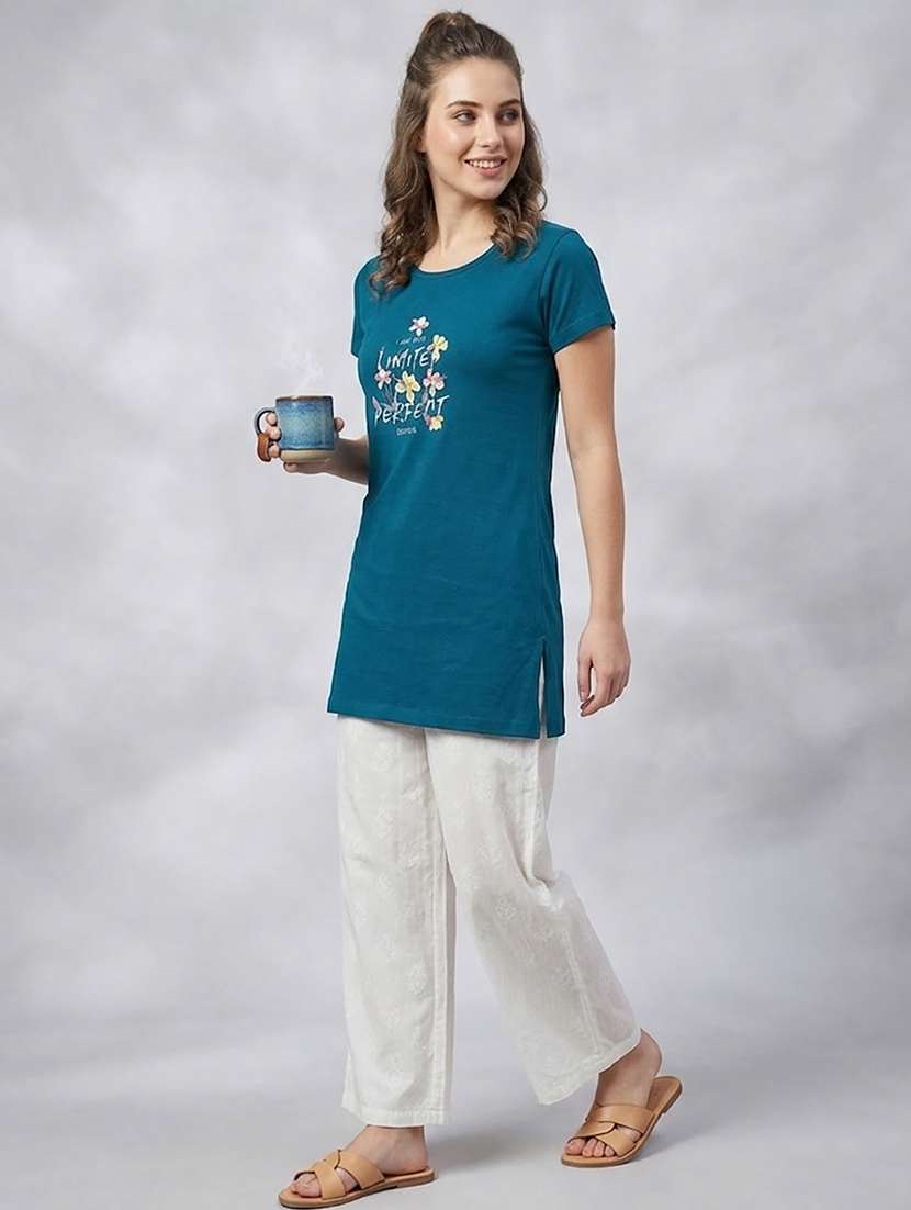 women printed short sleeve loungewear t-shirt - 22451233 -  Standard Image - 3