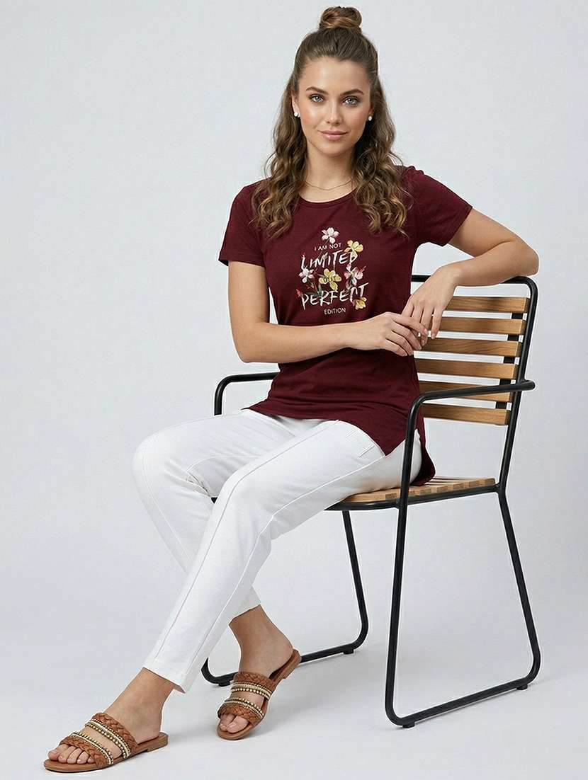 women printed short sleeve loungewear t-shirt - 22451235 -  Standard Image - 3
