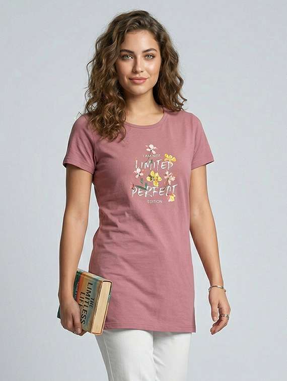 women printed short sleeve loungewear t-shirt