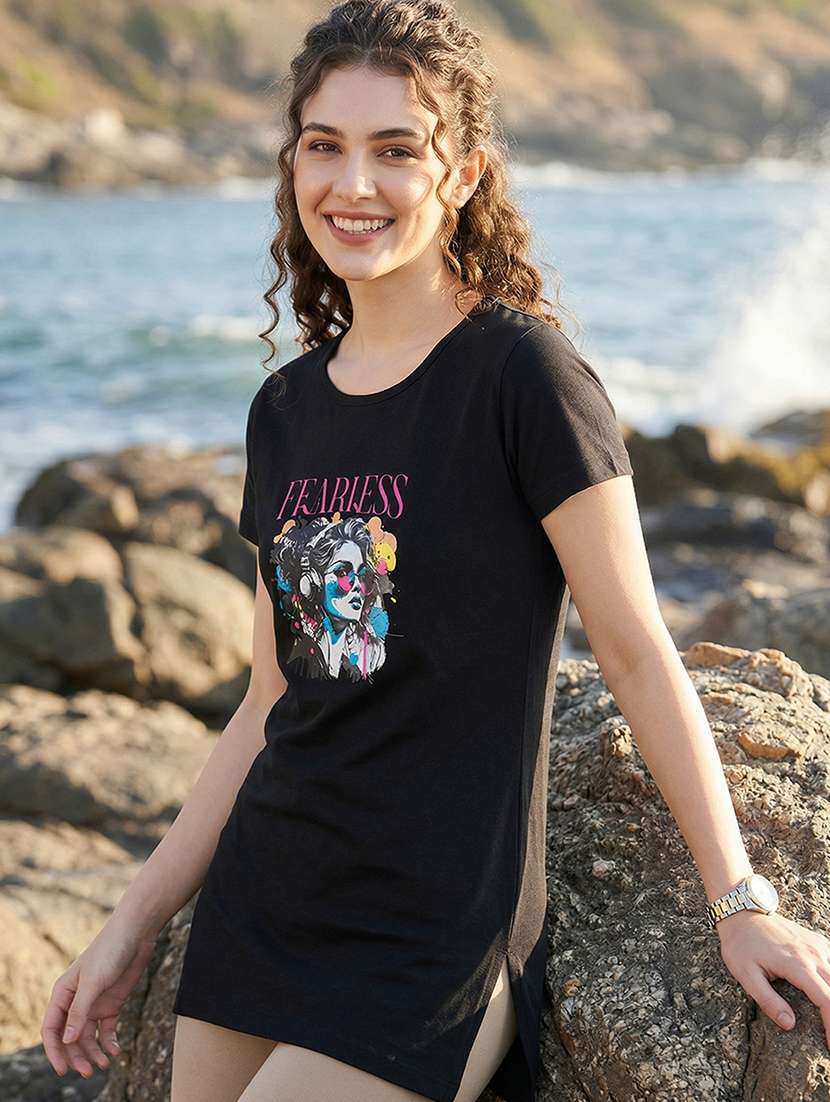 women printed short sleeve loungewear t-shirt