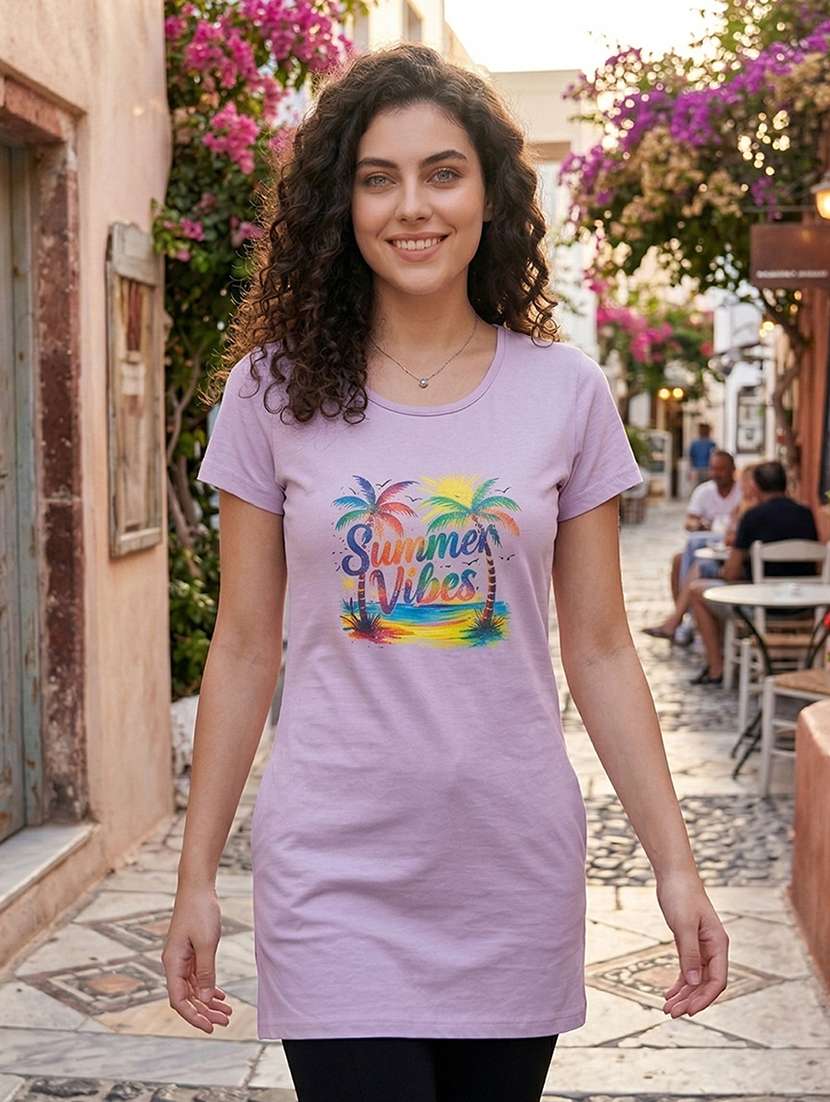 women printed short sleeve loungewear t-shirt