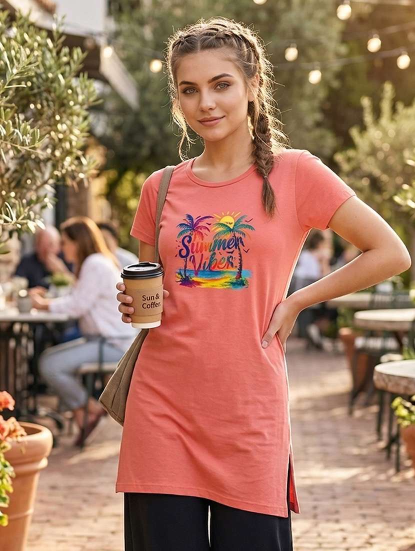 women printed short sleeve loungewear t-shirt