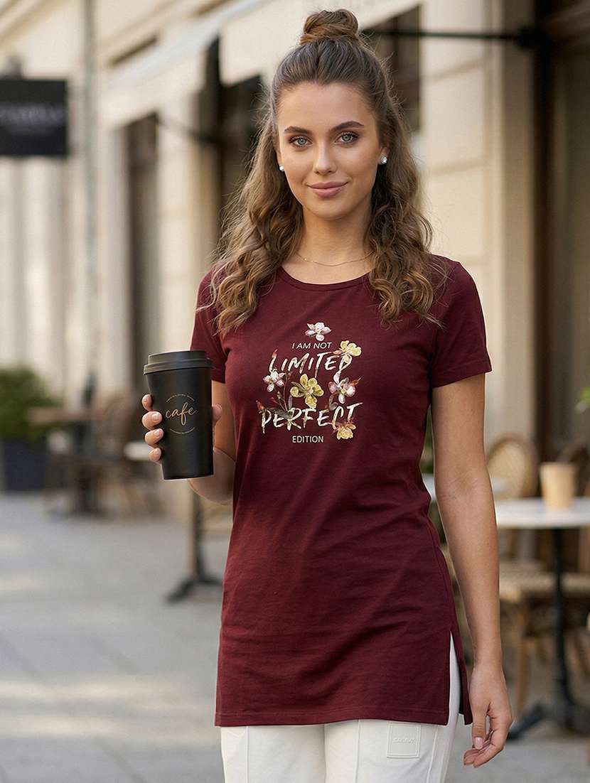 women printed short sleeve loungewear t-shirt