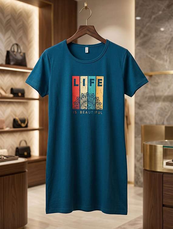 women printed round neck t-shirt - 22451400 -  Standard Image - 3