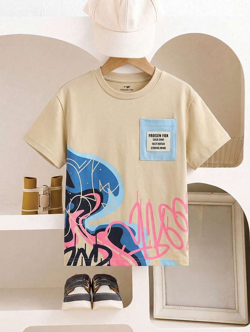 boys pack of 2 printed short sleeve t-shirt - 22451639 -  Standard Image - 3