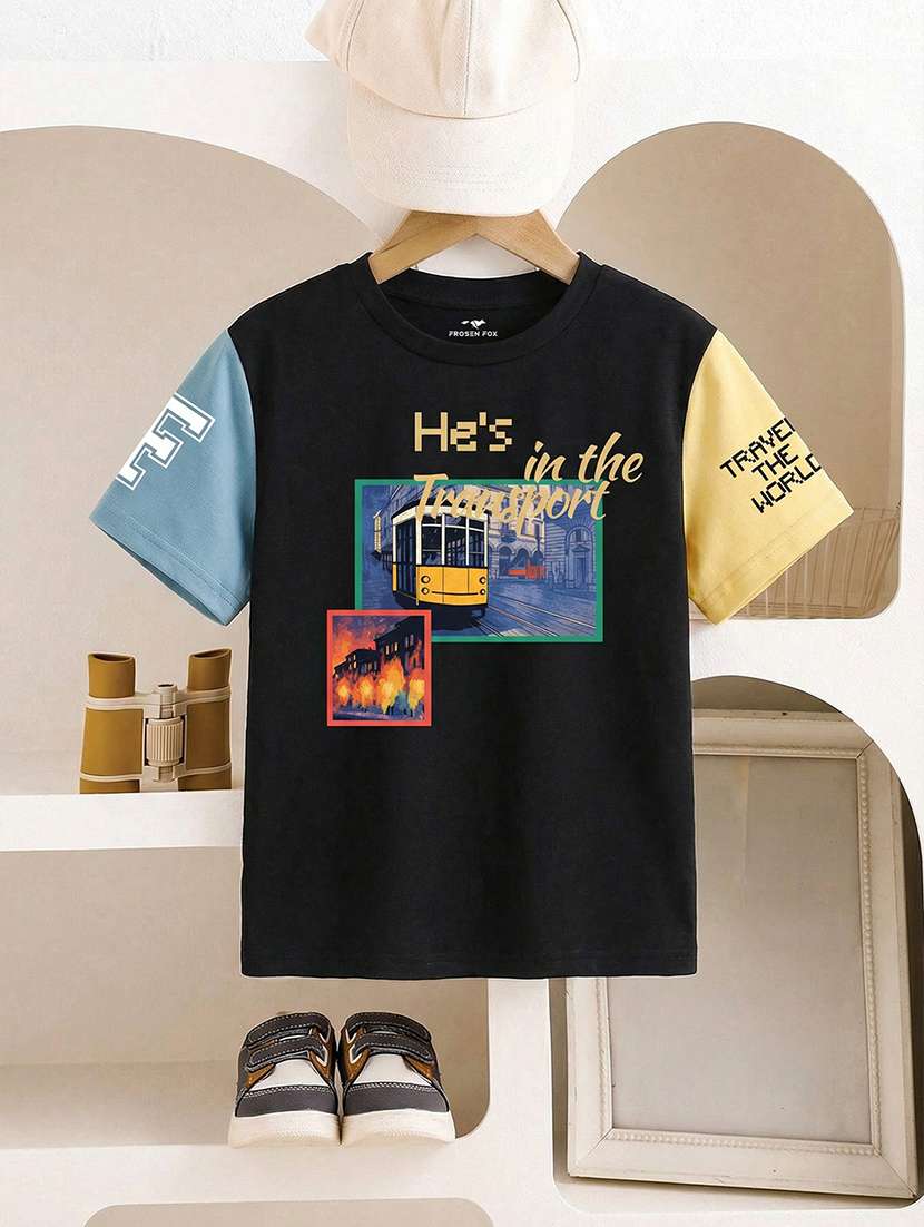 boys pack of 2 printed short sleeve t-shirt - 22451640 -  Standard Image - 3