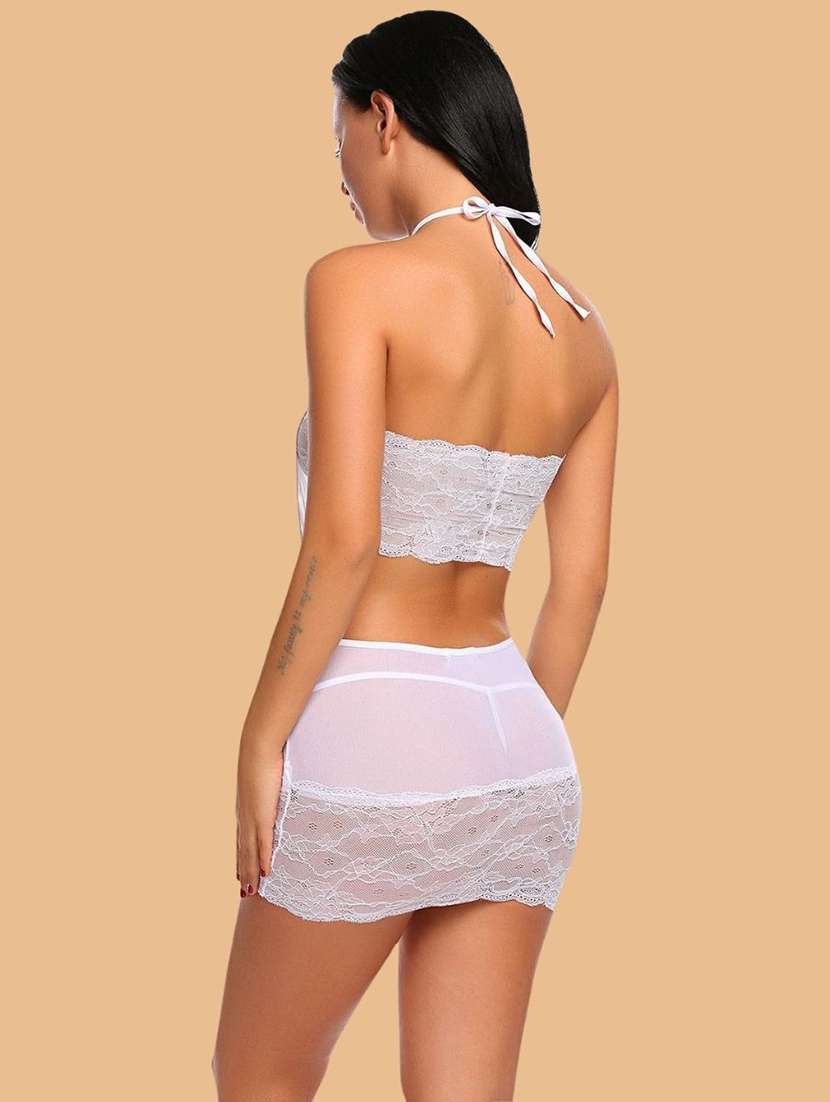 women solid white nylon camisole - 22451676 -  Standard Image - 3