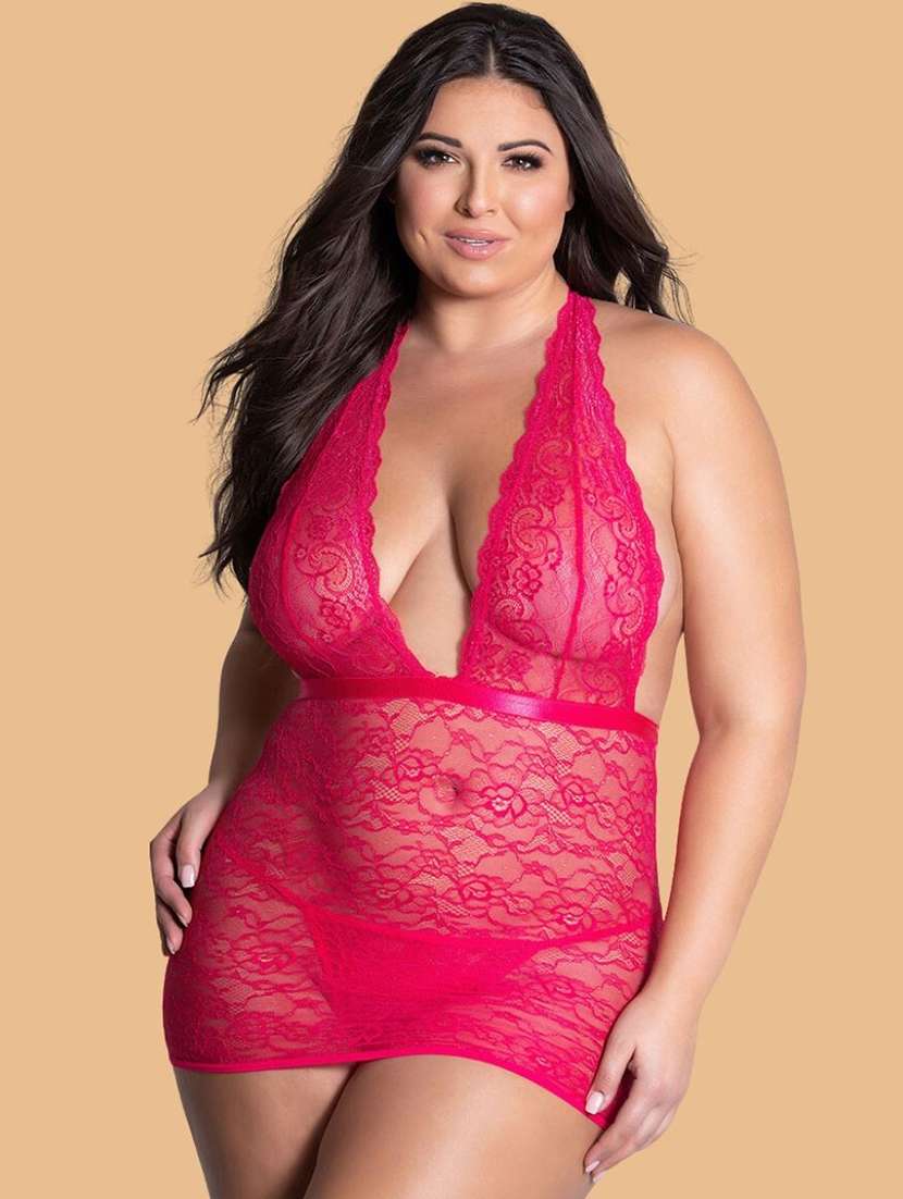 women solid pink nylon camisole