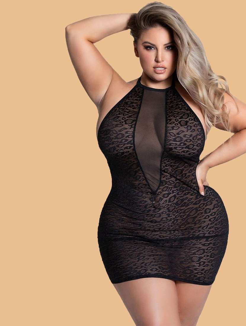 women solid black nylon camisole