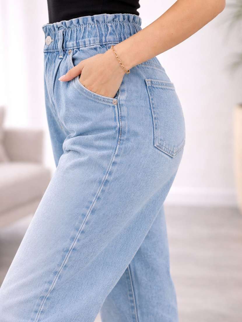 women solid high rise mom fit jean - 22451908 -  Standard Image - 5