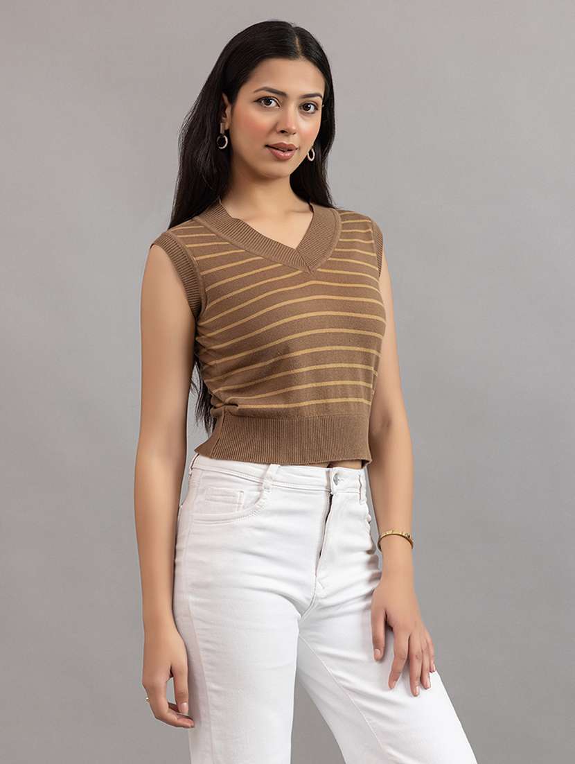 women striped sleeveless t-shirt - 22451928 -  Standard Image - 3