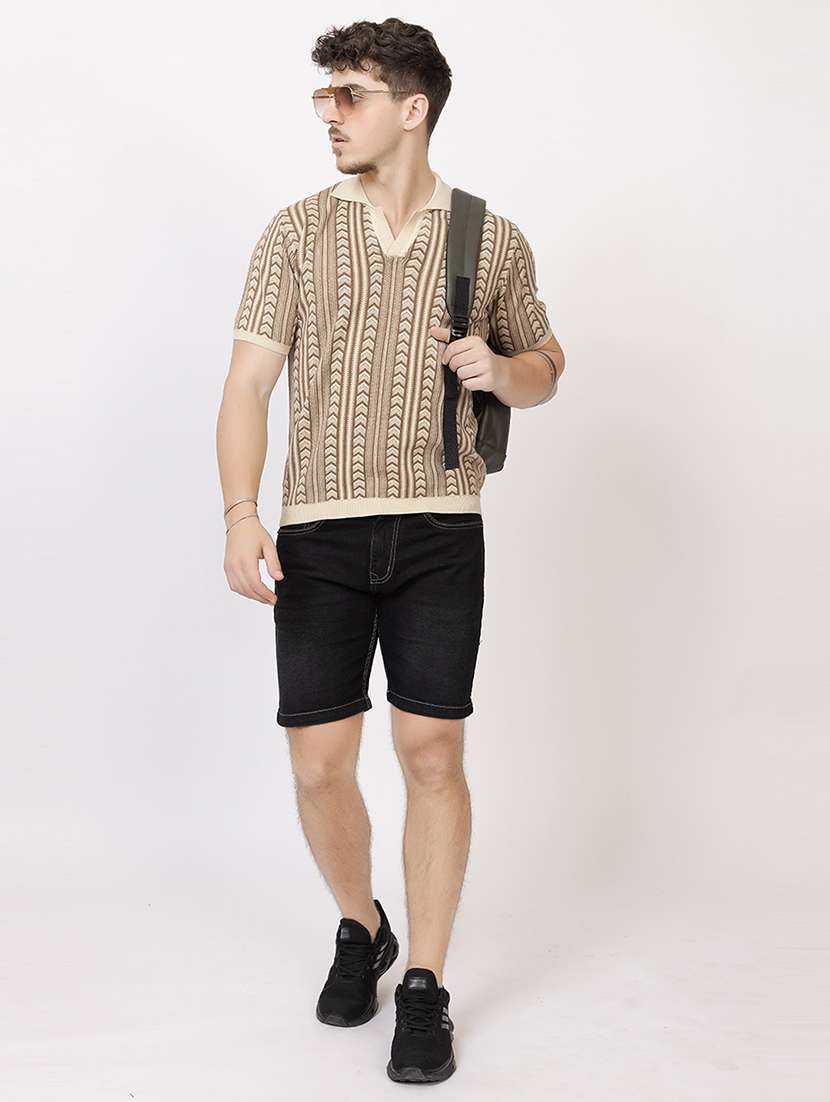 men beige cotton plain t-shirt - 22451938 -  Standard Image - 5