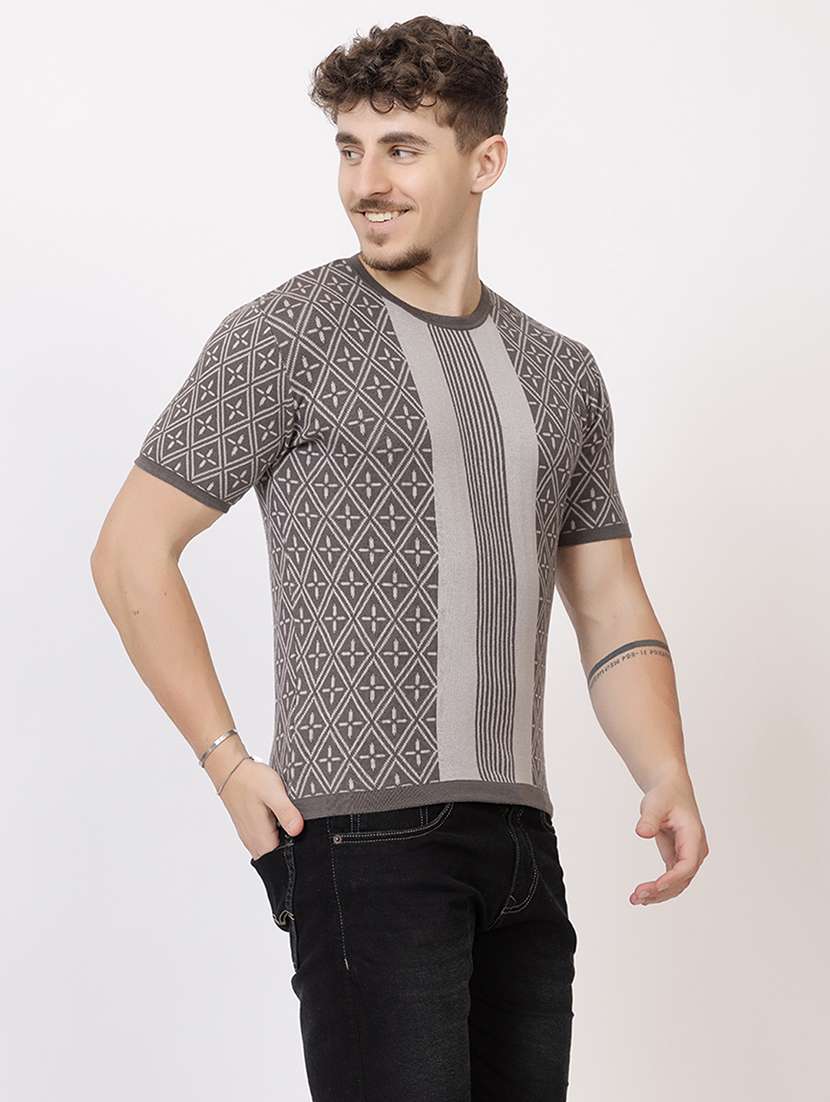 men grey cotton plain t-shirt - 22451956 -  Standard Image - 3