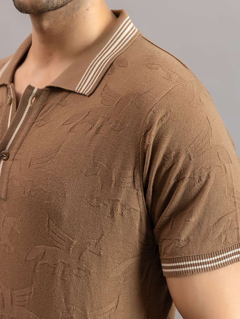 men brown cotton plain t-shirt - 22451960 -  Standard Image - 5