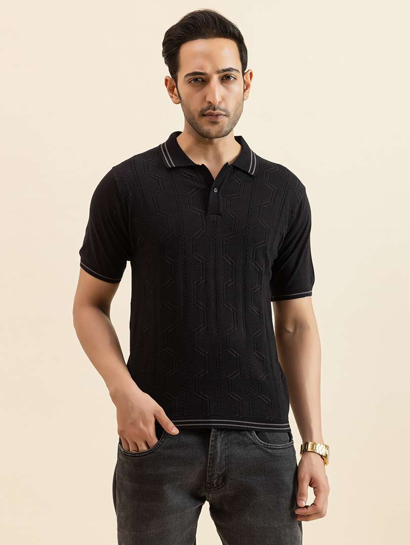 men black cotton plain t-shirt