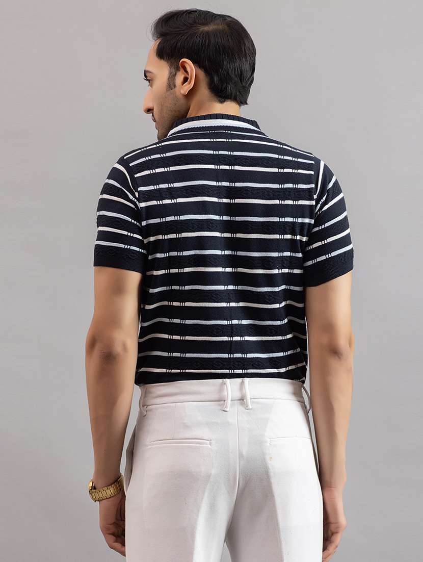 men navy blue cotton plain t-shirt - 22451969 -  Standard Image - 5