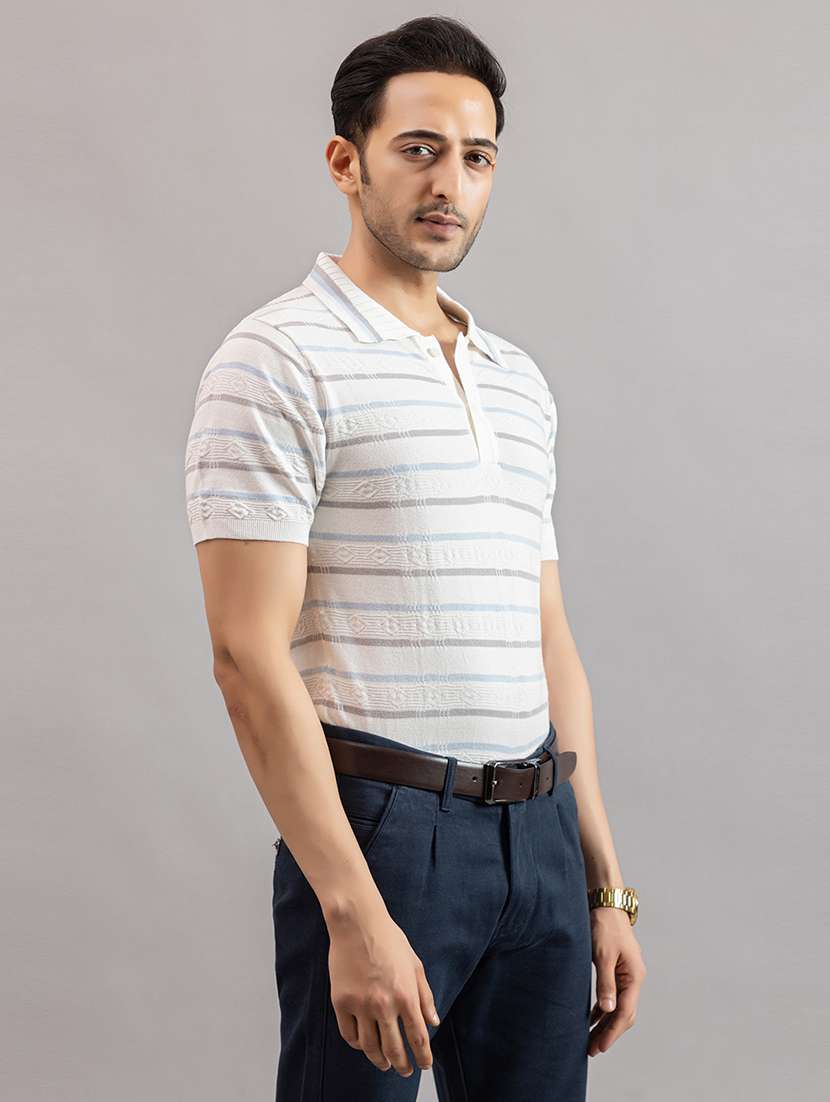 white cotton plain polo tshirt - 22451970 -  Standard Image - 3
