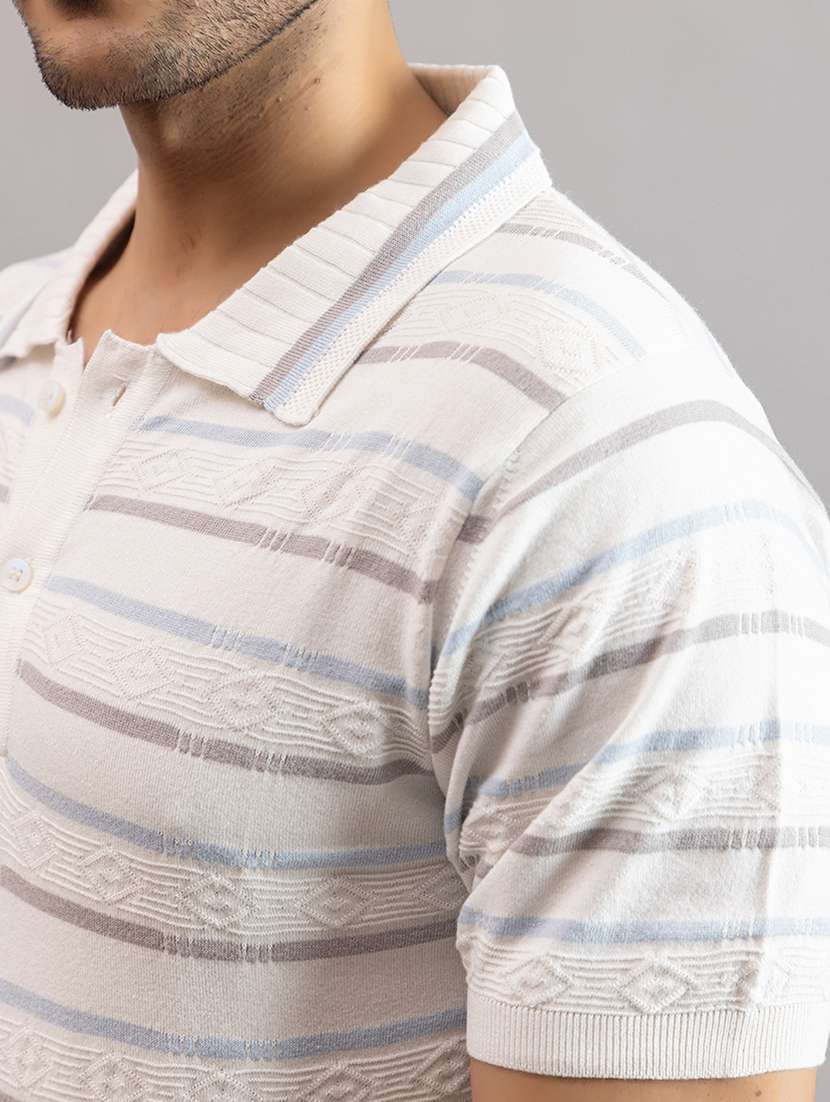white cotton plain polo tshirt - 22451970 -  Standard Image - 5
