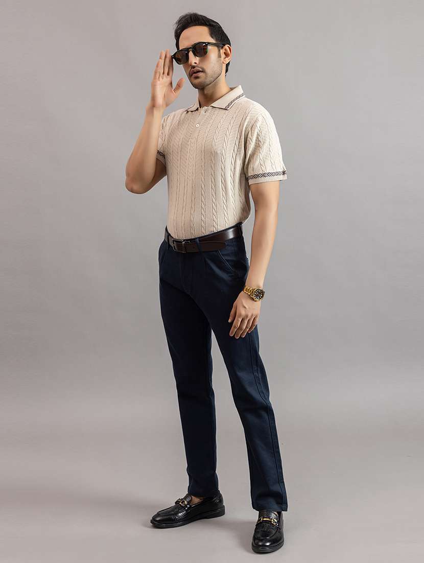 men cream cotton plain t-shirt - 22451974 -  Standard Image - 10