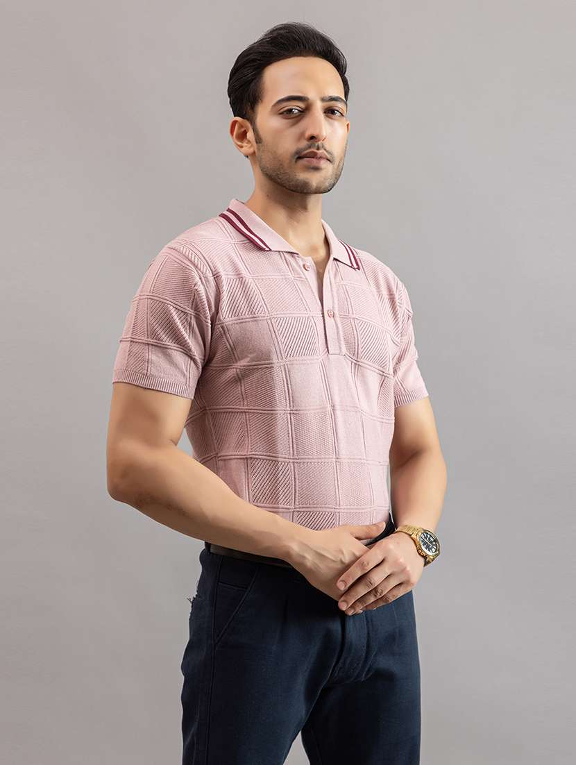 men pink cotton plain t-shirt - 22451980 -  Standard Image - 3