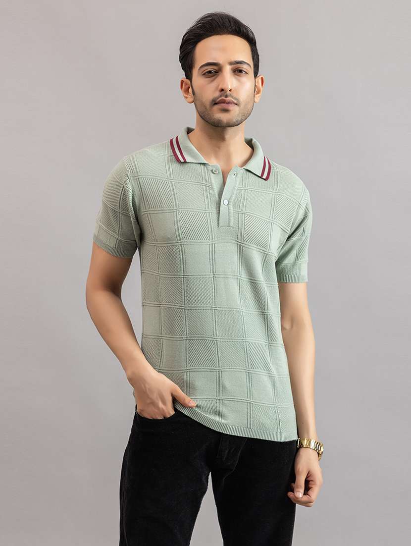 men green cotton plain t-shirt