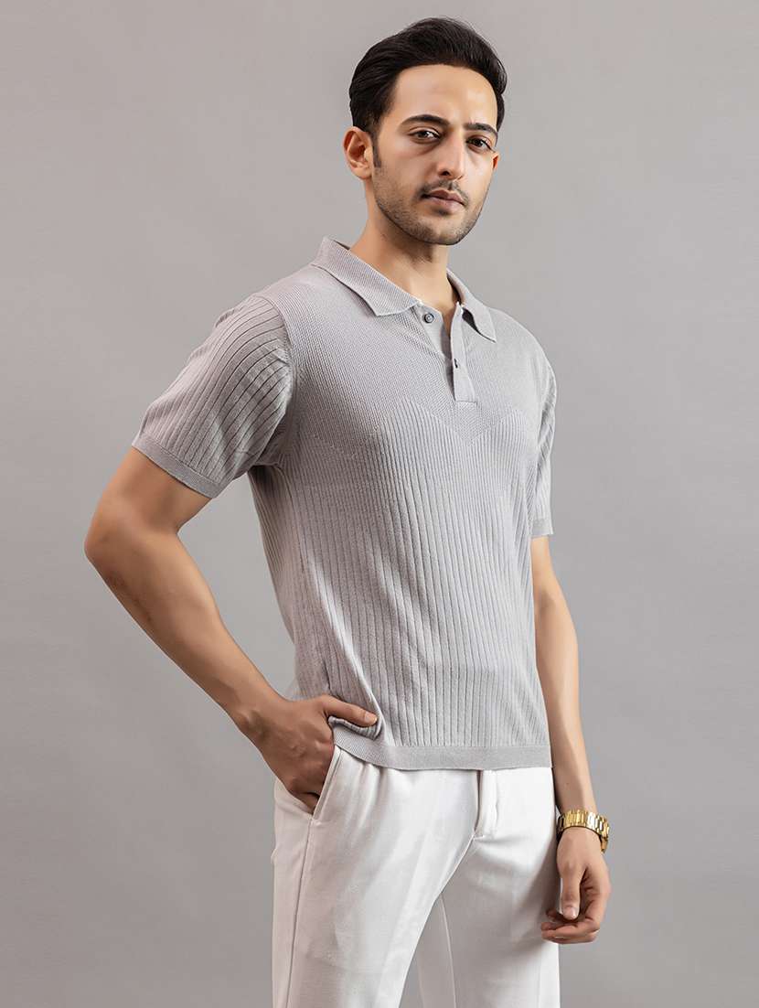 men grey cotton plain t-shirt - 22451983 -  Standard Image - 3