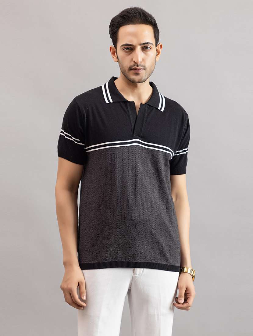 men black cotton plain t-shirt