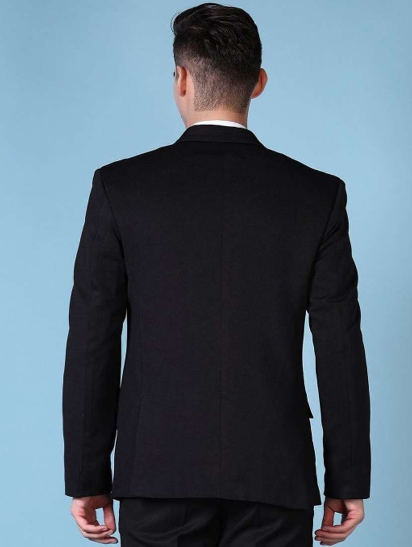 men solid lapel collar single breasted blazer - 22451998 -  Standard Image - 3