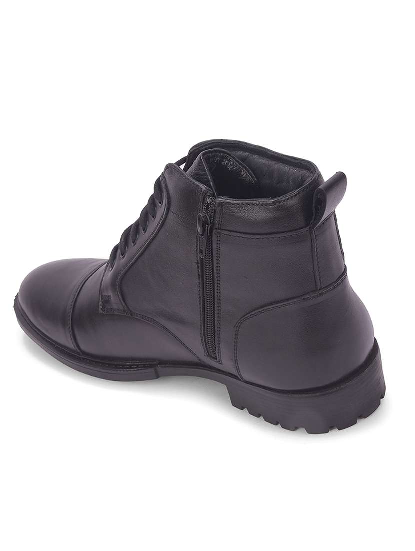Men Solid High Ankle Lace Up Boot - 22452006 -  Standard Image - 3