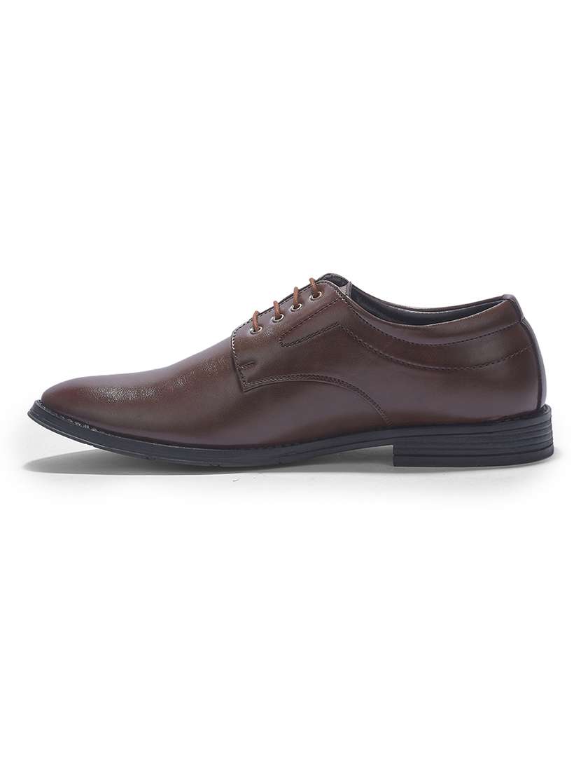 men solid lace up derby - 22452011 -  Standard Image - 3