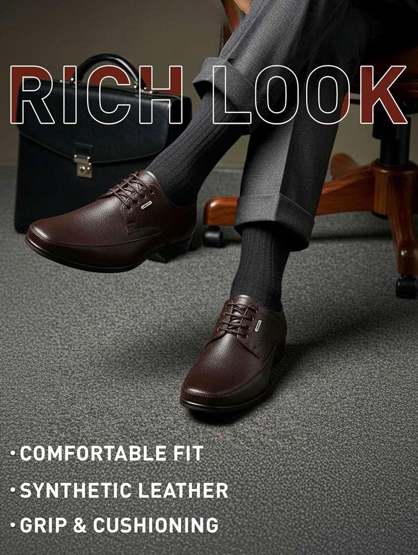 men solid lace up derby - 22452013 -  Standard Image - 5