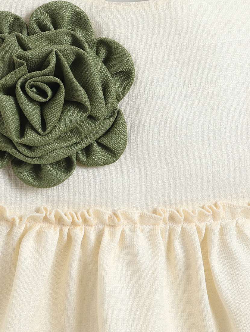 girl green polyester tiered dress dress - 22452052 -  Standard Image - 3