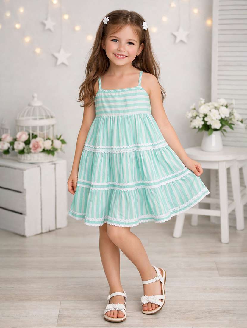 girls green stretch sequin fabric tiered dress dress