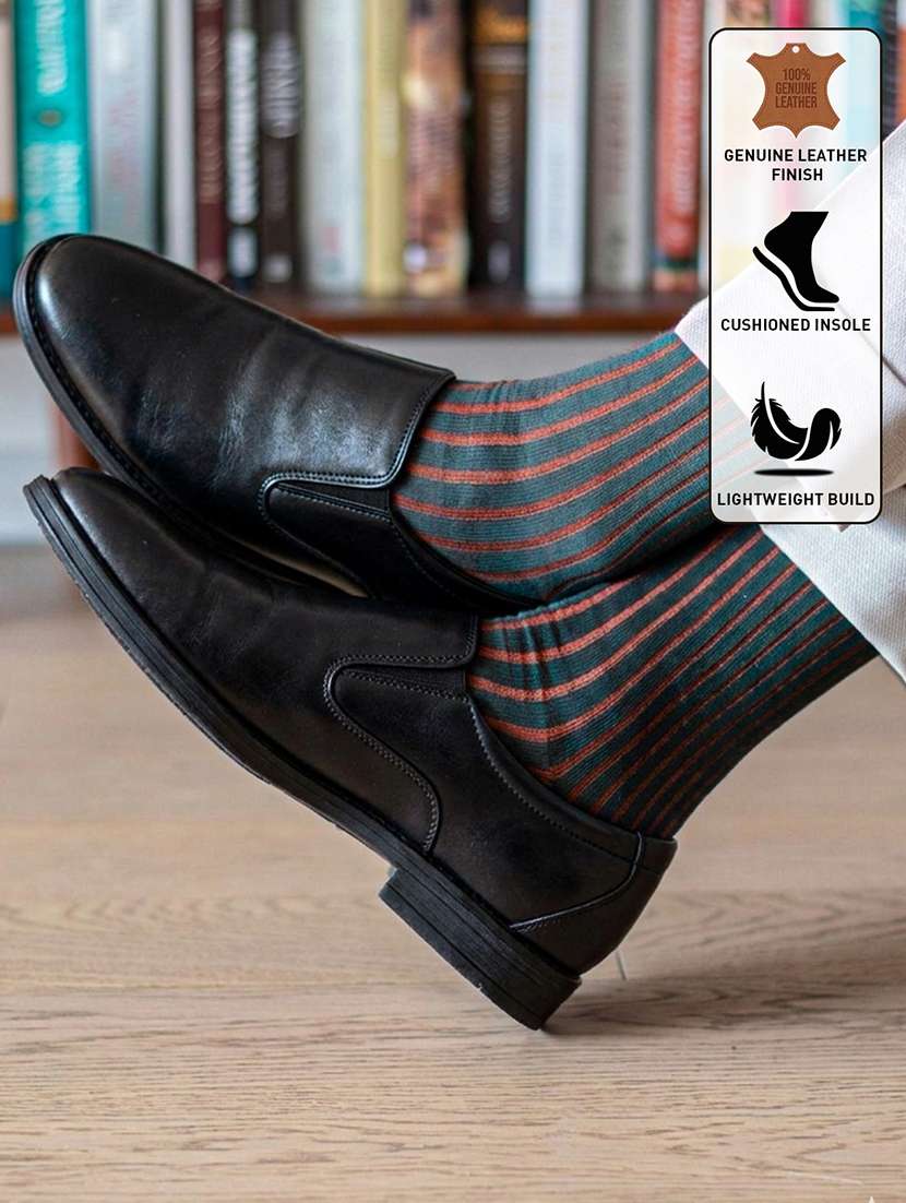 men solid slip on mocassin - 22452130 -  Standard Image - 5