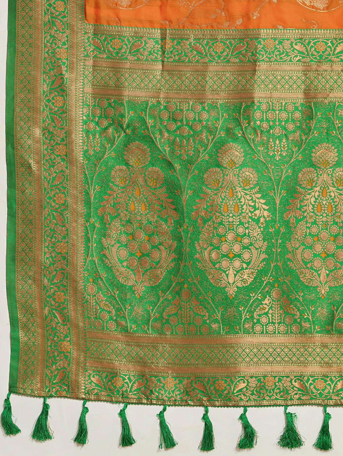 Women Self Design Banarasi Saree With Blouse - 22452274 -  Standard Image - 5
