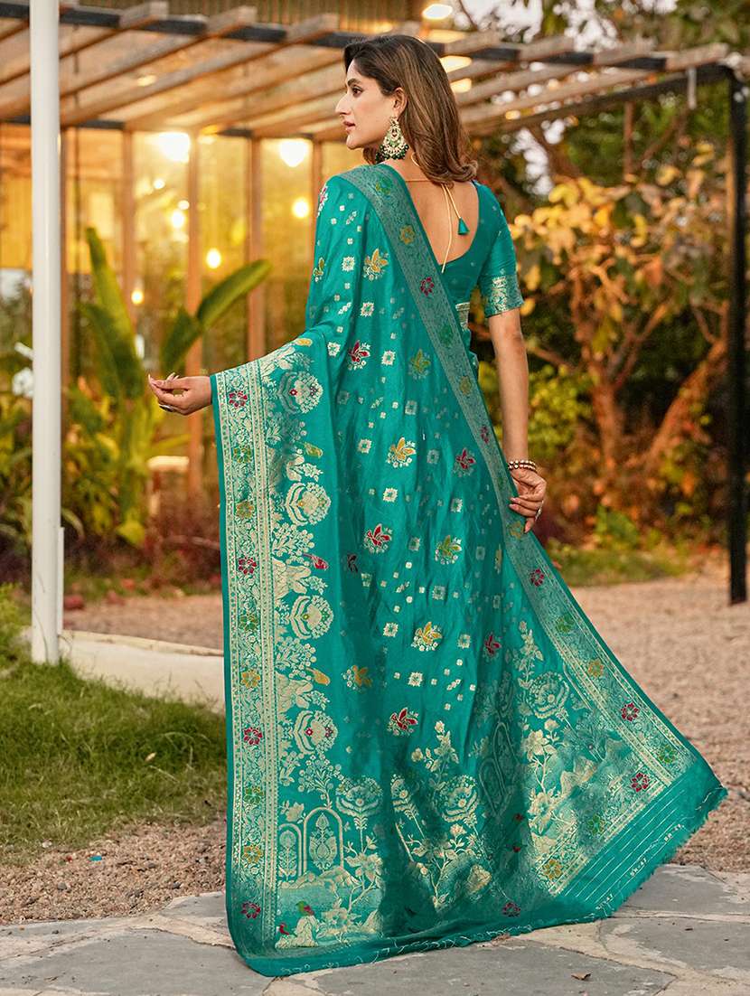 women self design banarasi saree with blouse - 22452299 -  Standard Image - 3