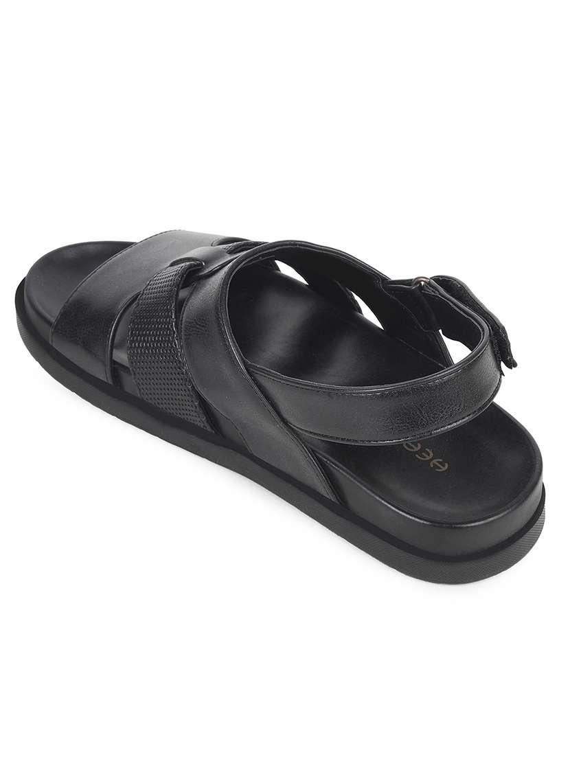 men solid back strap sandal - 22452332 -  Standard Image - 3