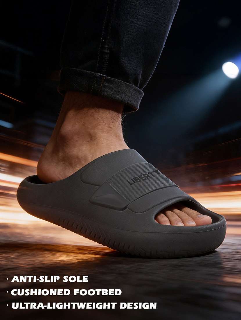 men solid slip on slider - 22452338 -  Standard Image - 5