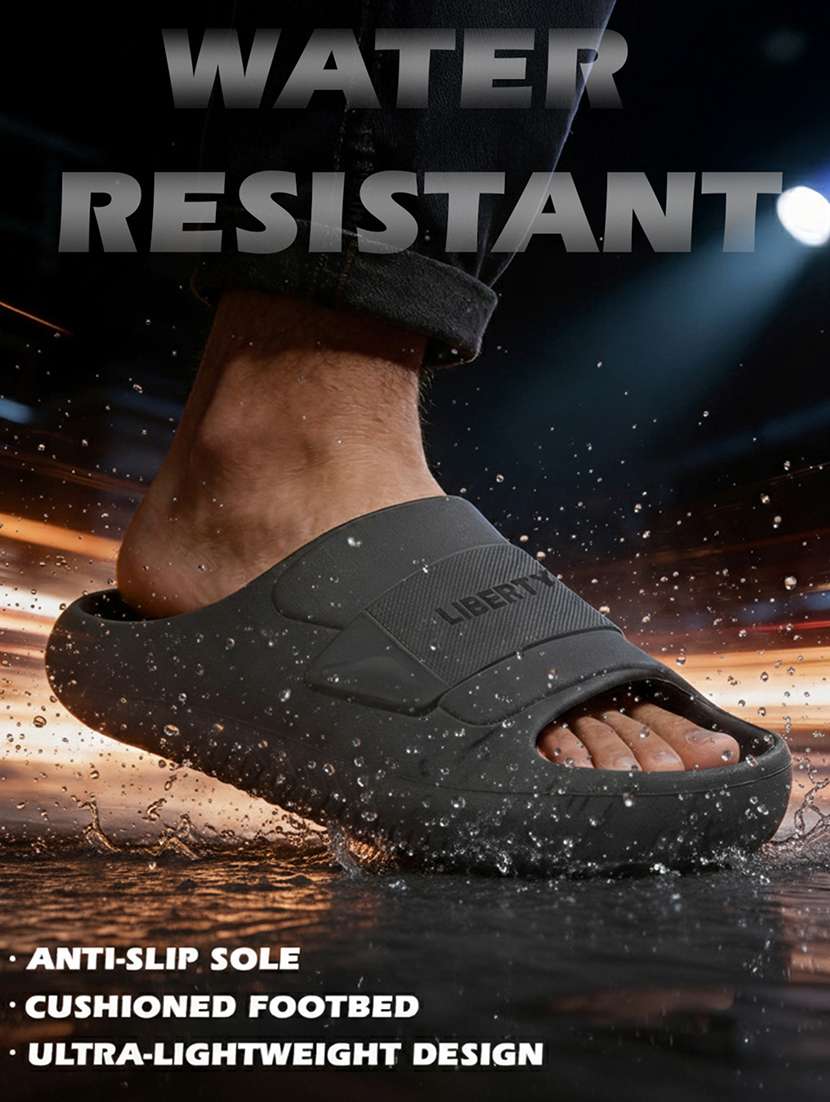 men solid slip on slider - 22452339 -  Standard Image - 5