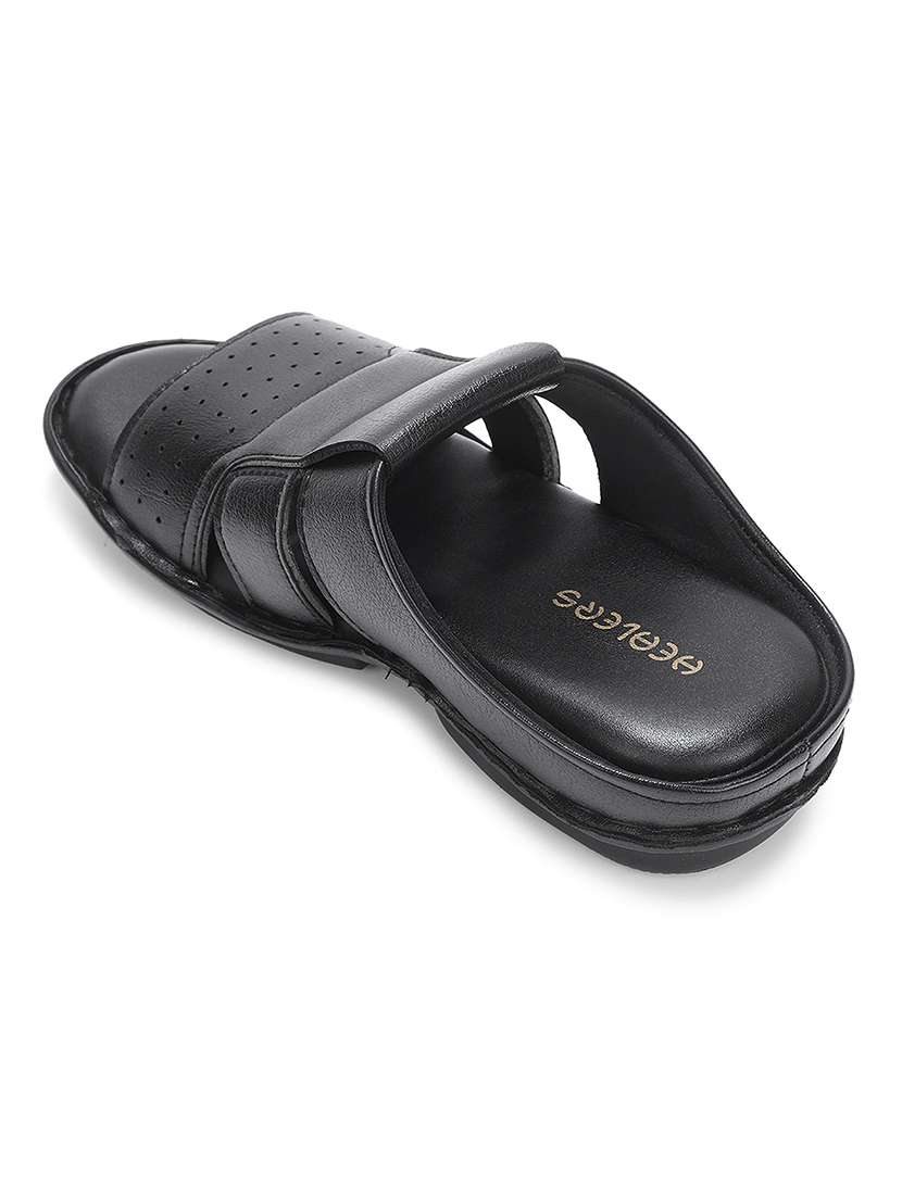 men black slip on sandal - 22452344 -  Standard Image - 3