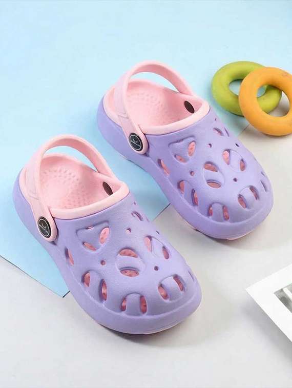 kids purple eva slippers & flip flop