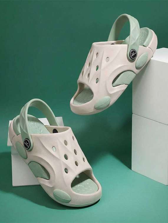 kids beige eva slippers & flip flop