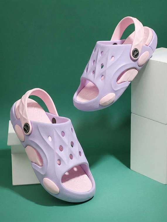 kids purple eva slippers & flip flop