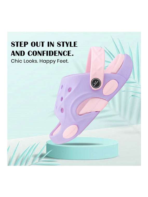kids purple eva slippers & flip flop - 22452356 -  Standard Image - 5