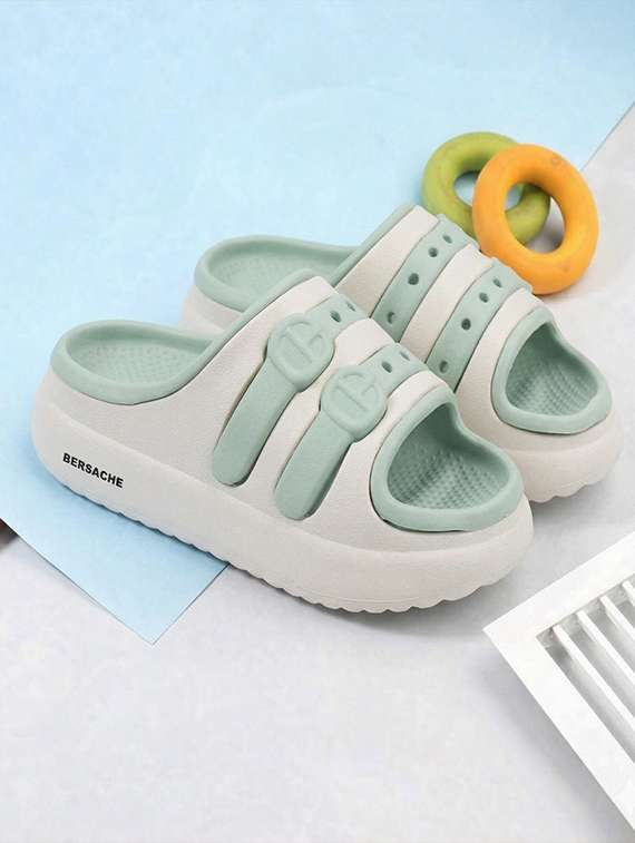 kids beige eva slippers & flip flop