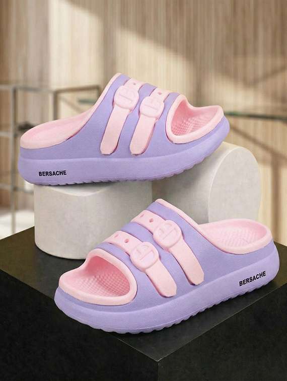kids purple eva slippers & flip flop