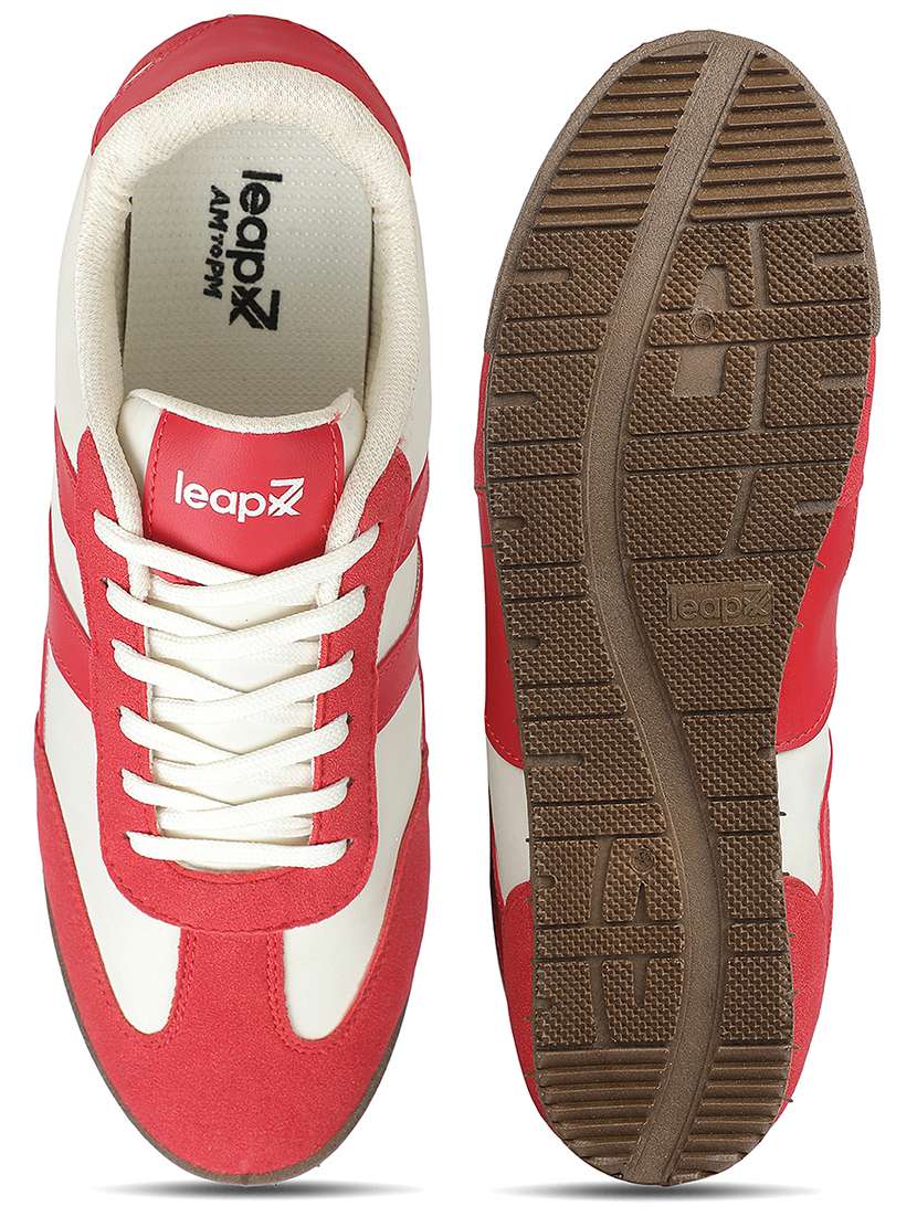 men red lace up sneaker - 22452362 -  Standard Image - 5