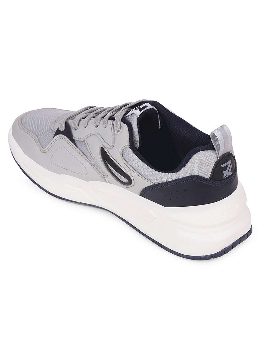 men grey lace up sneaker - 22452365 -  Standard Image - 3