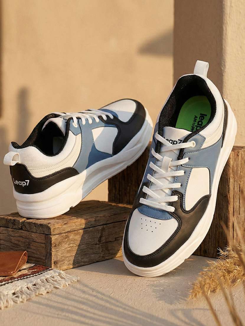 men color block lace up sneaker