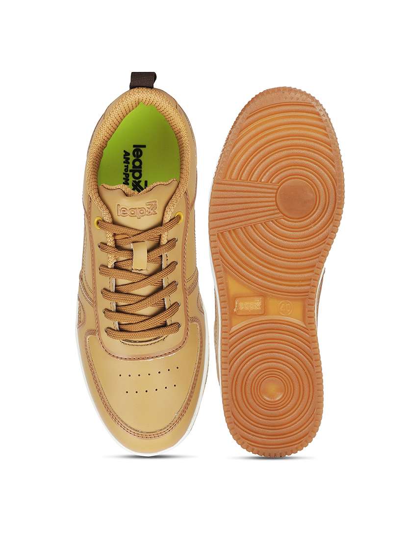 men tan lace up sneaker - 22452370 -  Standard Image - 3